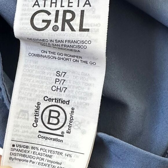 Athleta Blue Mini Girl's Romper Size 7 | 26-26 - Picture 4 of 4